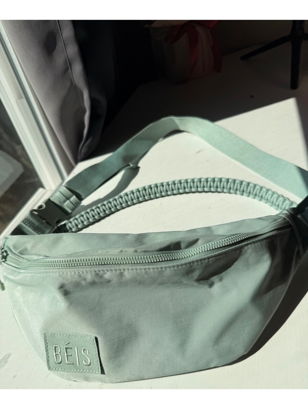 BÉIS Sage Green Belt Bag Fanny Pack Crossbody Waist Bag Adjustable Strap
